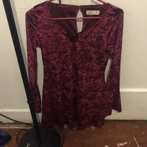 Velvet maroon hollister dress